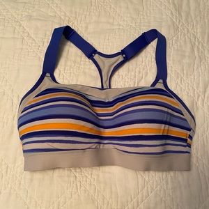 Striped Blue & Yellow Racerback Bralette